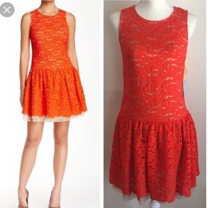 Brand New Coral Lace Dress